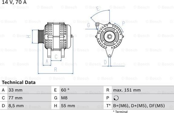 BOSCH 0 986 039 510 - Alternateur droxauto.com