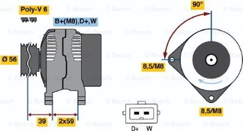 BOSCH 0 986 039 010 - Alternateur droxauto.com