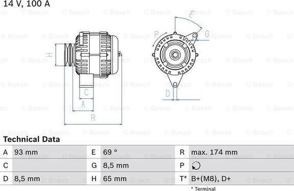 BOSCH 0 986 039 180 - Alternateur droxauto.com