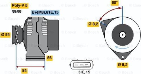BOSCH 0 986 039 831 - Alternateur droxauto.com