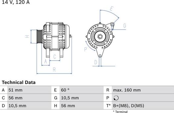 BOSCH 0 986 039 250 - Alternateur droxauto.com