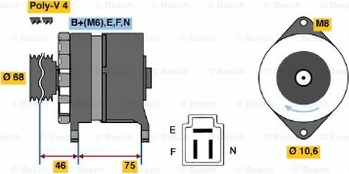 BOSCH 0 986 035 511 - Alternateur droxauto.com