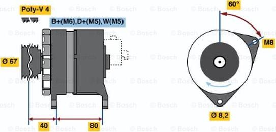 BOSCH 0 986 036 631 - Alternateur droxauto.com