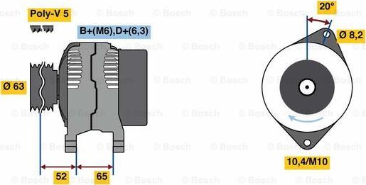 BOSCH 0 986 036 871 - Alternateur droxauto.com
