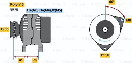 BOSCH 0 986 036 701 - Alternateur droxauto.com