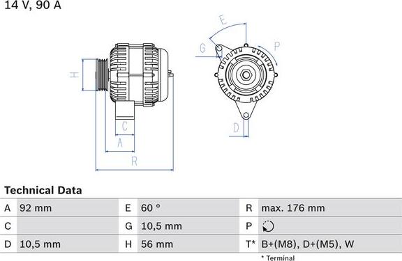 BOSCH 0 986 038 170 - Alternateur droxauto.com