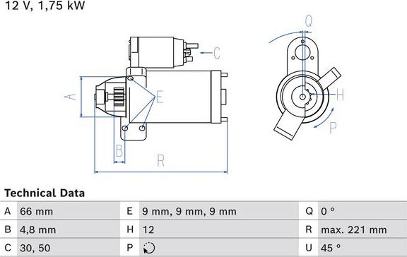 BOSCH 0 986 025 510 - Démarreur droxauto.com