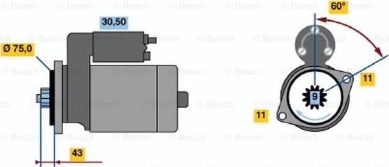 BOSCH 0 986 020 491 - Démarreur droxauto.com
