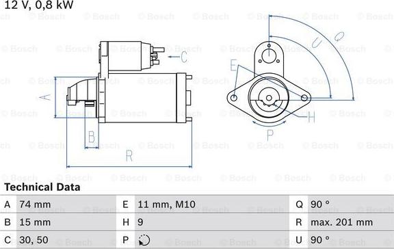 BOSCH 0 986 020 551 - Démarreur droxauto.com