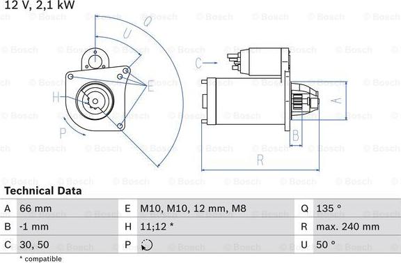 BOSCH 0 986 020 131 - Démarreur droxauto.com