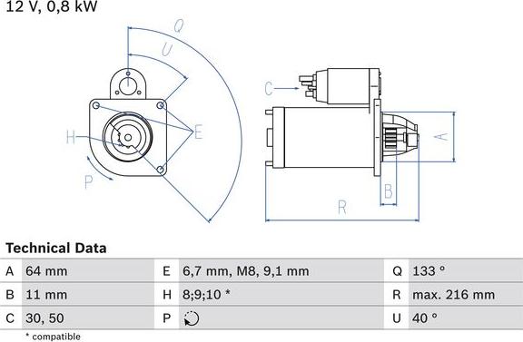 BOSCH 0 986 021 590 - Démarreur droxauto.com
