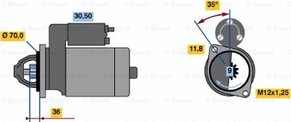 BOSCH 0 986 022 611 - Démarreur droxauto.com