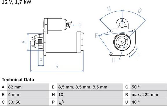 BOSCH 0 986 022 061 - Démarreur droxauto.com