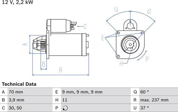 BOSCH 0 986 027 000 - Démarreur droxauto.com