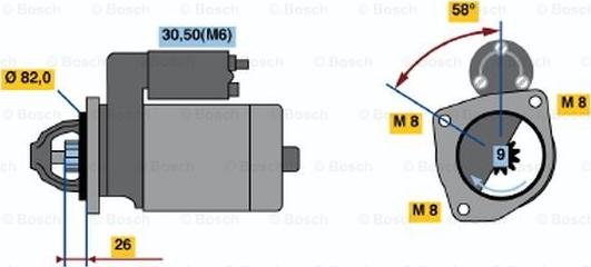 BOSCH 0 001 109 018 - Démarreur droxauto.com