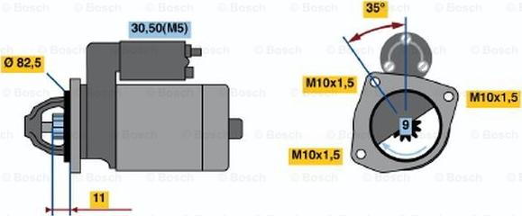 BOSCH 0 001 108 070 - Démarreur droxauto.com