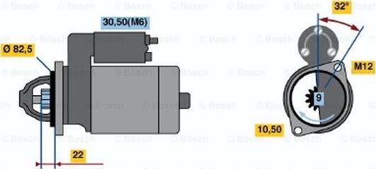 BOSCH 0 001 107 045 - Démarreur droxauto.com