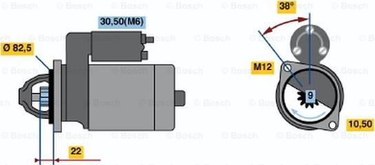 BOSCH 0 001 107 015 - Démarreur droxauto.com