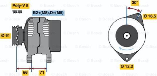 BOSCH 0 986 042 760 - Alternateur droxauto.com
