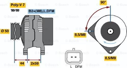 BOSCH 0 124 525 044 - Alternateur droxauto.com