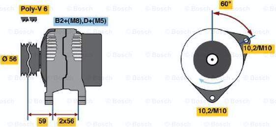 BOSCH 0 986 044 430 - Alternateur droxauto.com