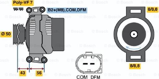 BOSCH 0 124 625 017 - Alternateur droxauto.com