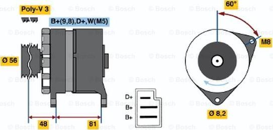 BOSCH 0 120 488 189 - Alternateur droxauto.com