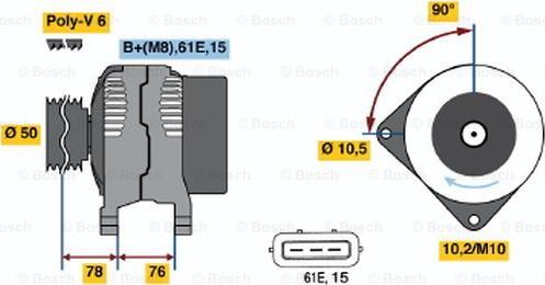 BOSCH 0 986 039 720 - Alternateur droxauto.com