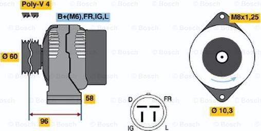 BOSCH 0 123 315 020 - Alternateur droxauto.com