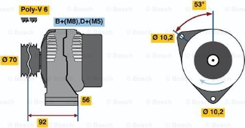BOSCH 0 123 310 010 - Alternateur droxauto.com