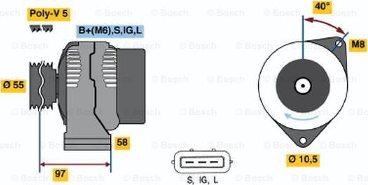 BOSCH 0 123 325 003 - Alternateur droxauto.com