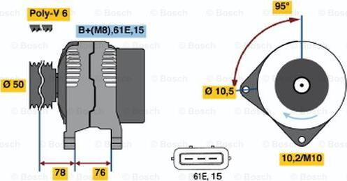 BOSCH 0 123 325 010 - Alternateur droxauto.com