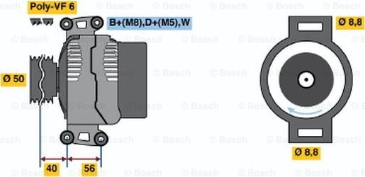 BOSCH 0 123 320 051 - Alternateur droxauto.com