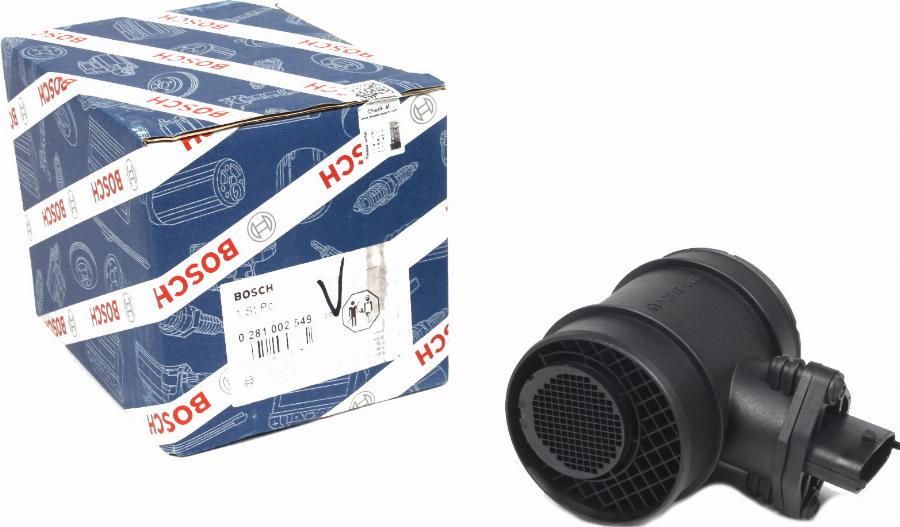 BOSCH 0 281 002 549 - Débitmètre de masse d'air droxauto.com