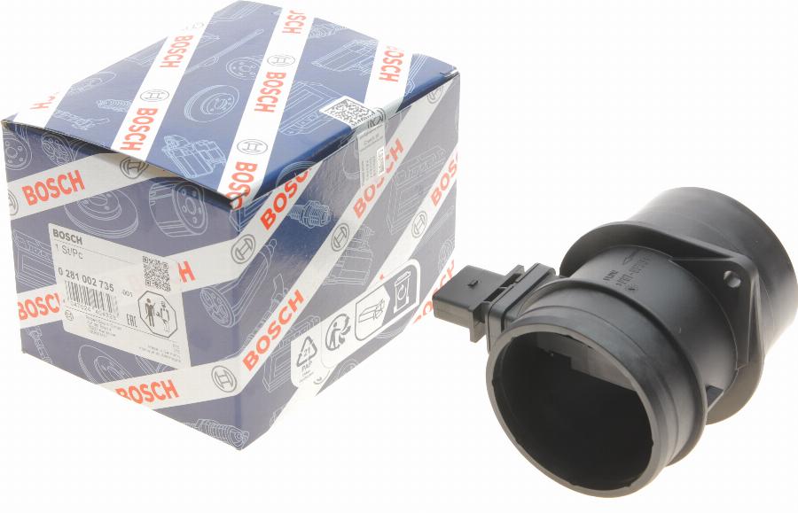 BOSCH 0 281 002 735 - Débitmètre de masse d'air droxauto.com
