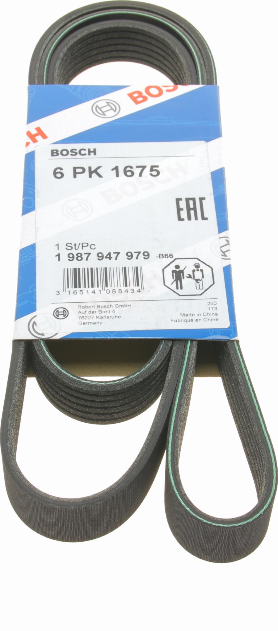 BOSCH 1 987 947 979 - Courroie trapézoïdale à nervures droxauto.com
