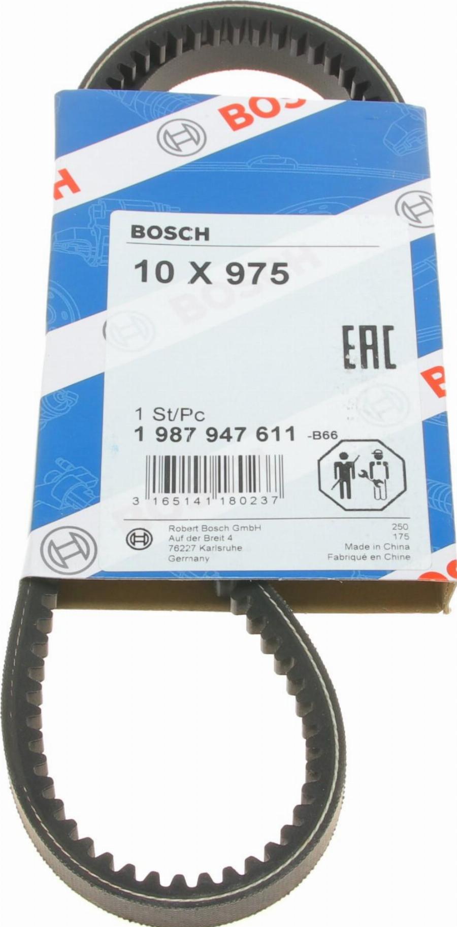 BOSCH 1 987 947 611 - Courroie trapézoïdale droxauto.com