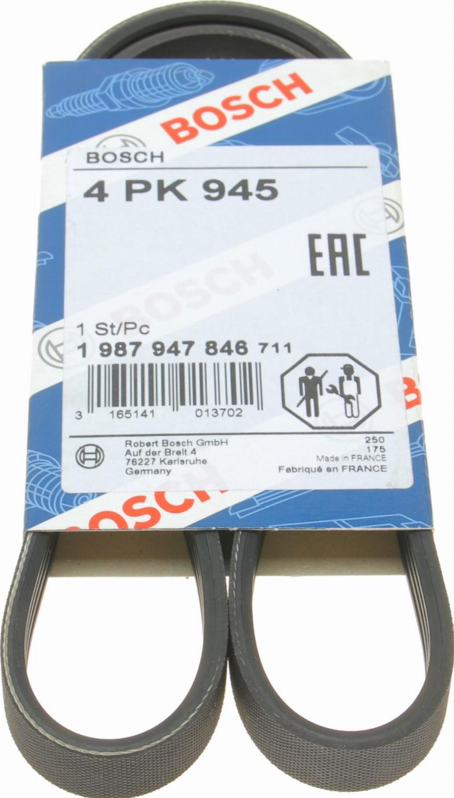 BOSCH 1 987 947 846 - Courroie trapézoïdale à nervures droxauto.com