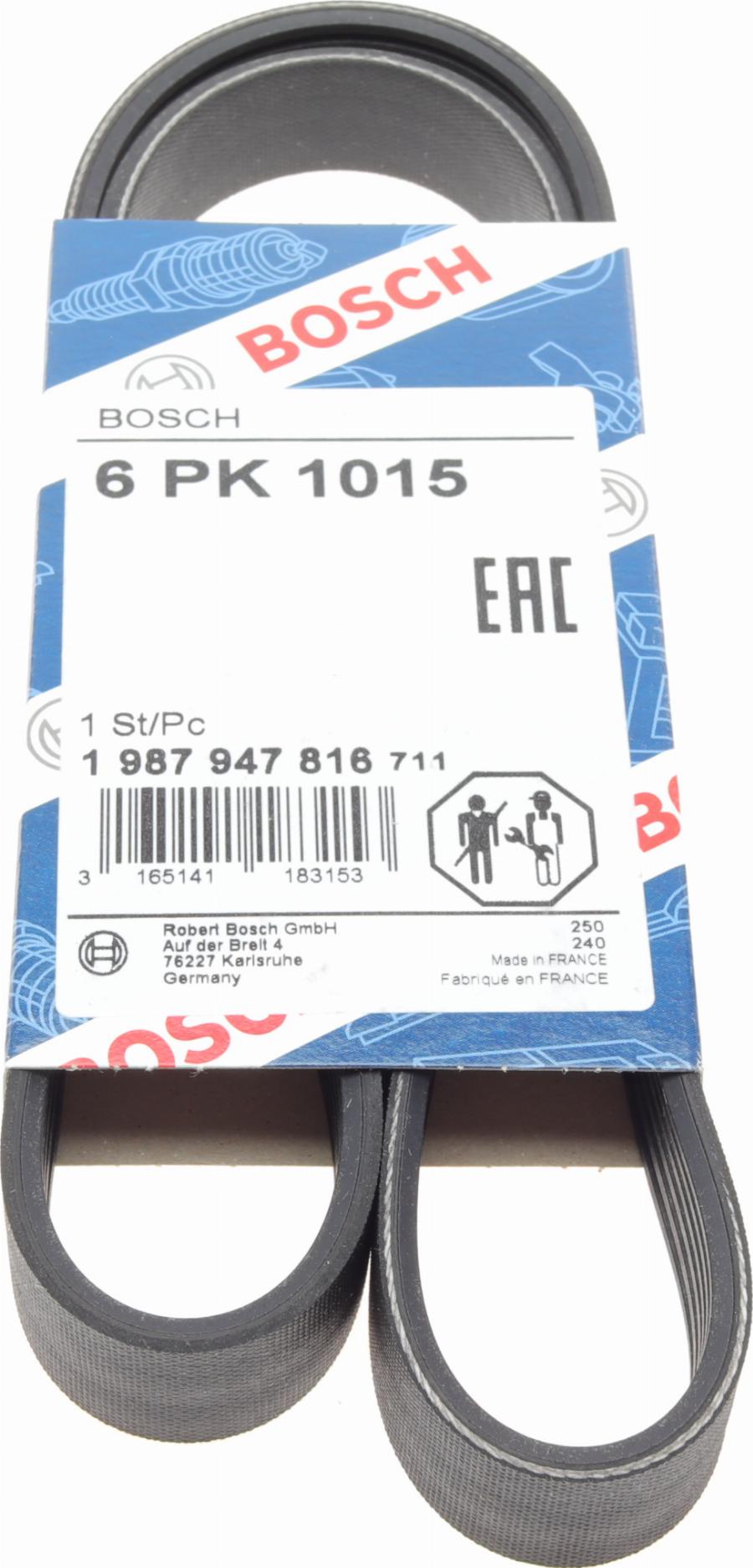 BOSCH 1 987 947 816 - Courroie trapézoïdale à nervures droxauto.com