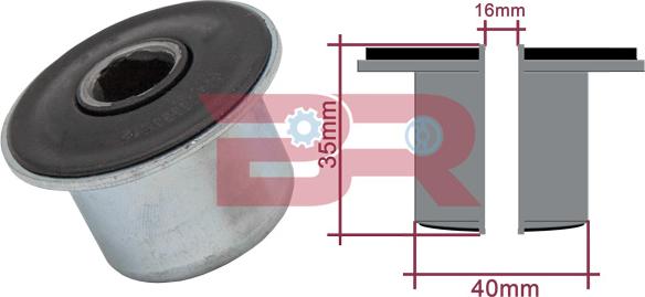 BOTTO RICAMBI BRS8935 - Douille, oeil de ressort droxauto.com