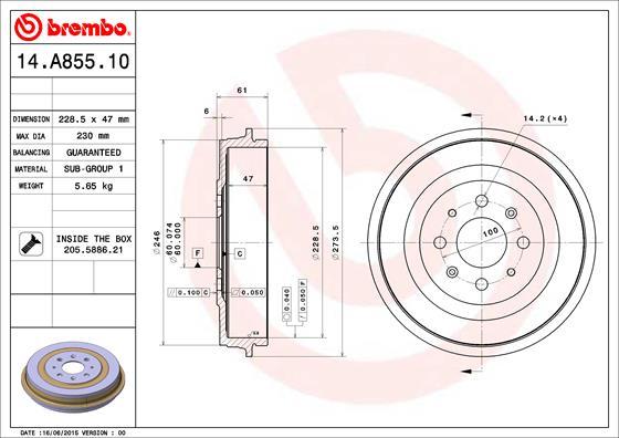 Breco BT 1158 - Tambour de frein droxauto.com