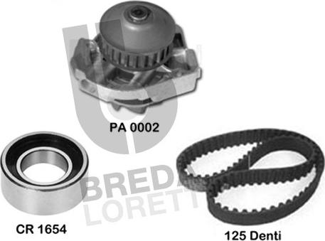 Breda Lorett KPA0586A - Pompe à eau + kit de courroie de distribution droxauto.com