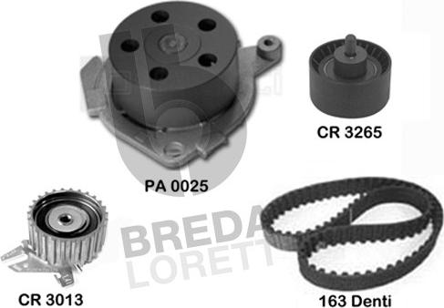 Breda Lorett KPA0588A - Pompe à eau + kit de courroie de distribution droxauto.com