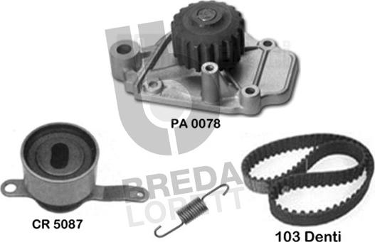 Breda Lorett KPA0175A - Pompe à eau + kit de courroie de distribution droxauto.com