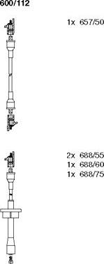 Bremi 600/112 - Kit de câbles d'allumage droxauto.com