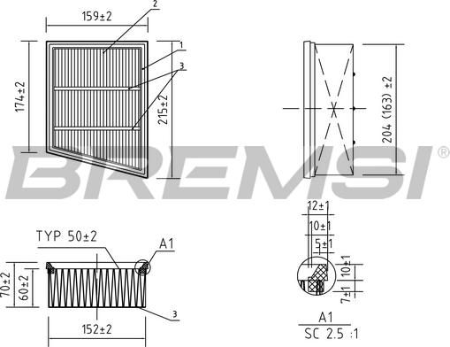Bremsi FA0556 - Filtre à air droxauto.com