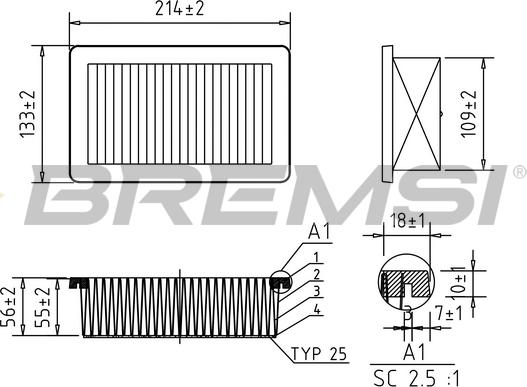 Bremsi FA0558 - Filtre à air droxauto.com