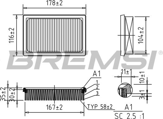 Bremsi FA0561 - Filtre à air droxauto.com