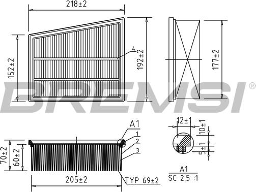 Bremsi FA0586 - Filtre à air droxauto.com