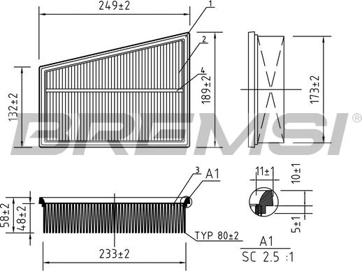 Bremsi FA0534 - Filtre à air droxauto.com